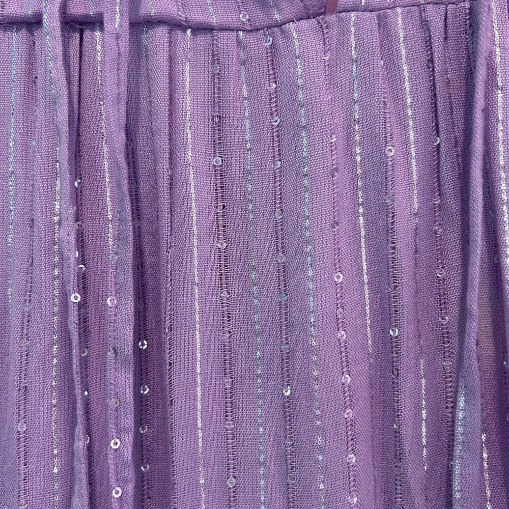 SUNDRESS Neo Long Roma Dress Lavender XS/S Boho Sequins Tiered Ruffled - Picture 4 of 11